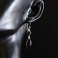 Marquise Black Onyx Sterling Silver Crystal Earrings