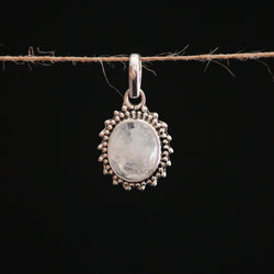 Sterling Silver Moonstone Crystal Pendant