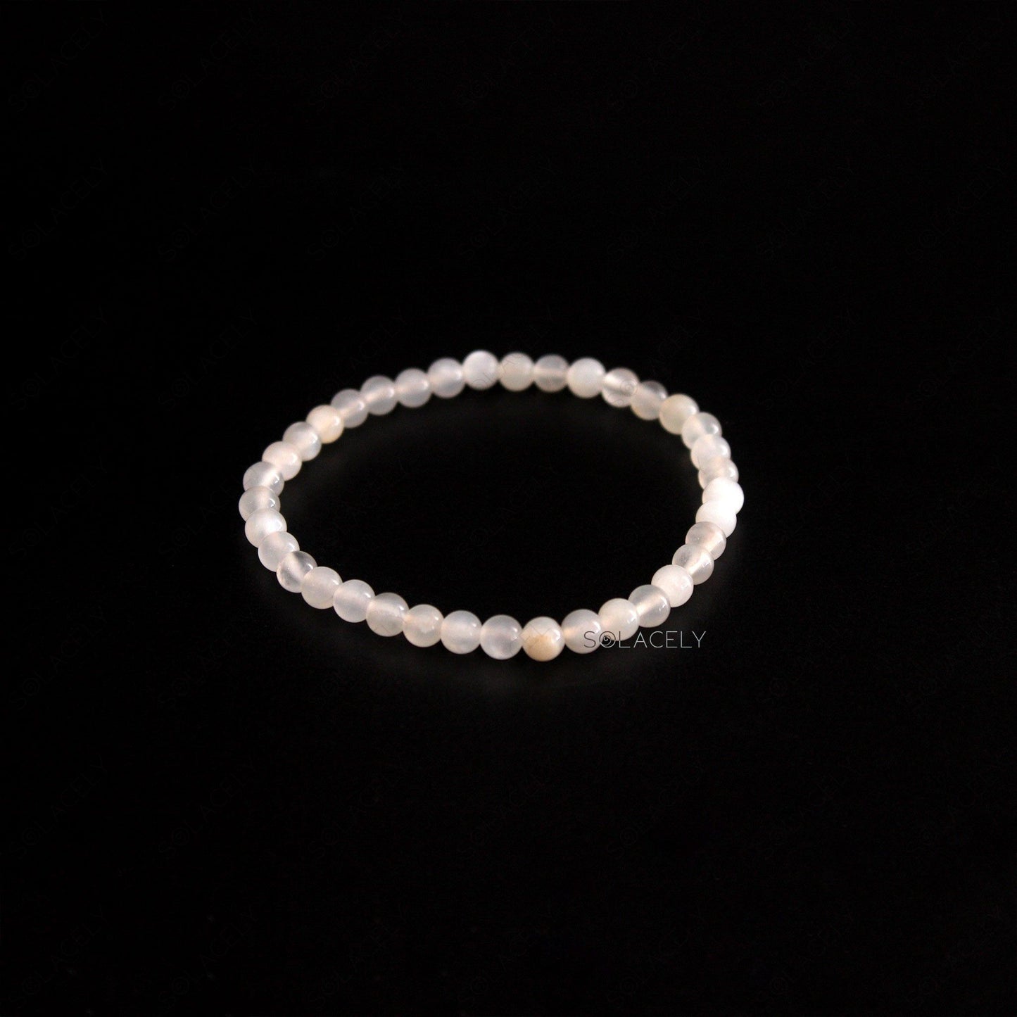 Milky Moonstone Bracelet - 4mm Beads