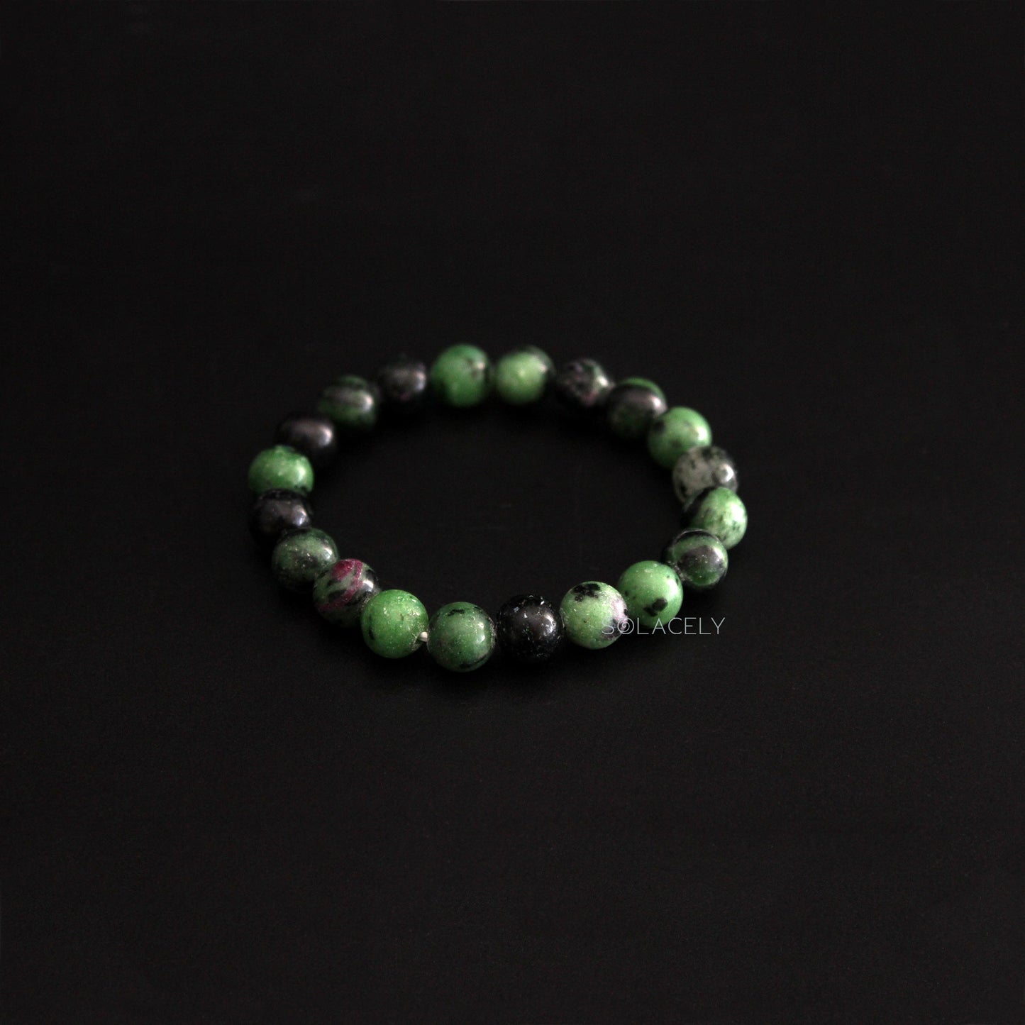 Ruby Zoisite Bracelet - 8mm Beads