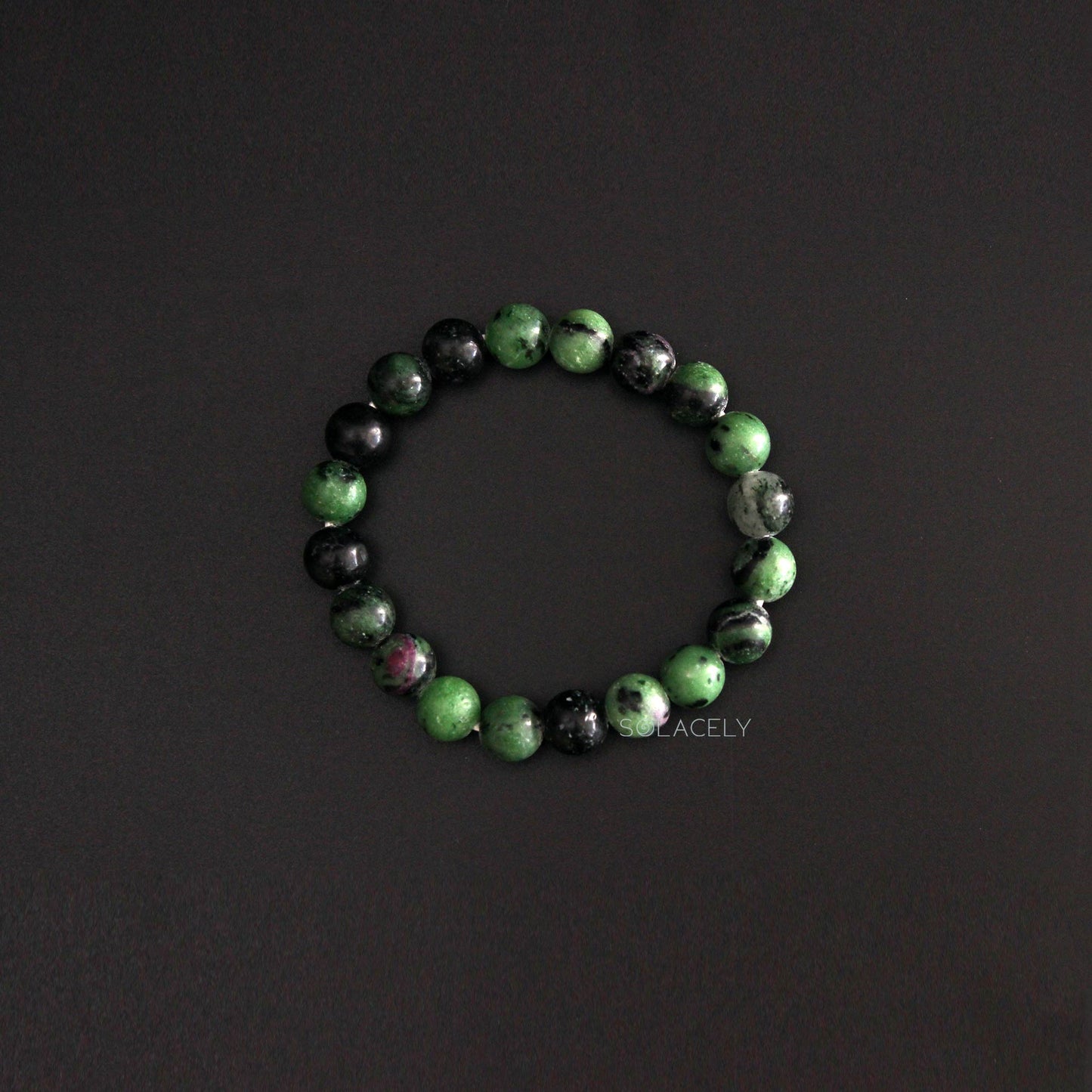 Ruby Zoisite Bracelet - 8mm Beads