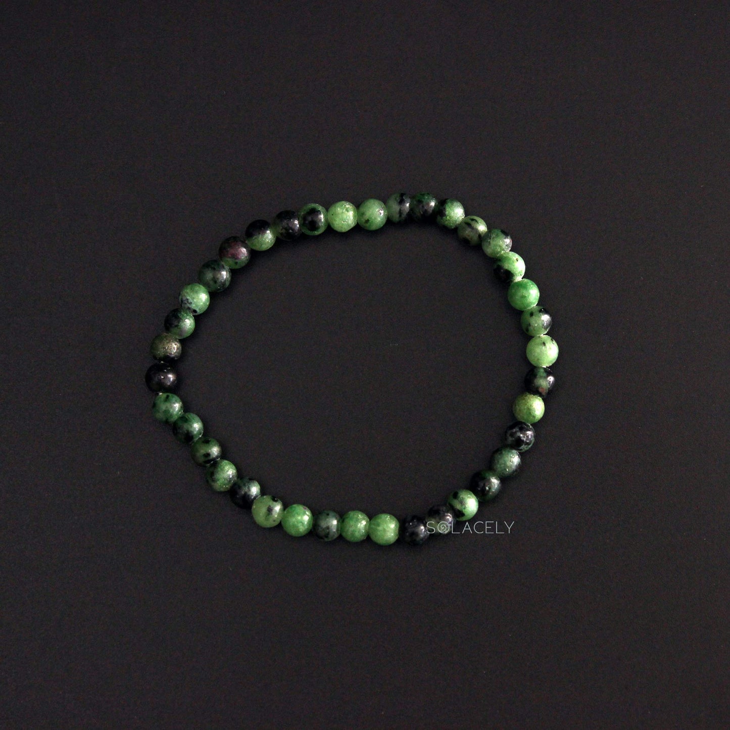 Ruby Zoisite Bracelet - 4mm Beads