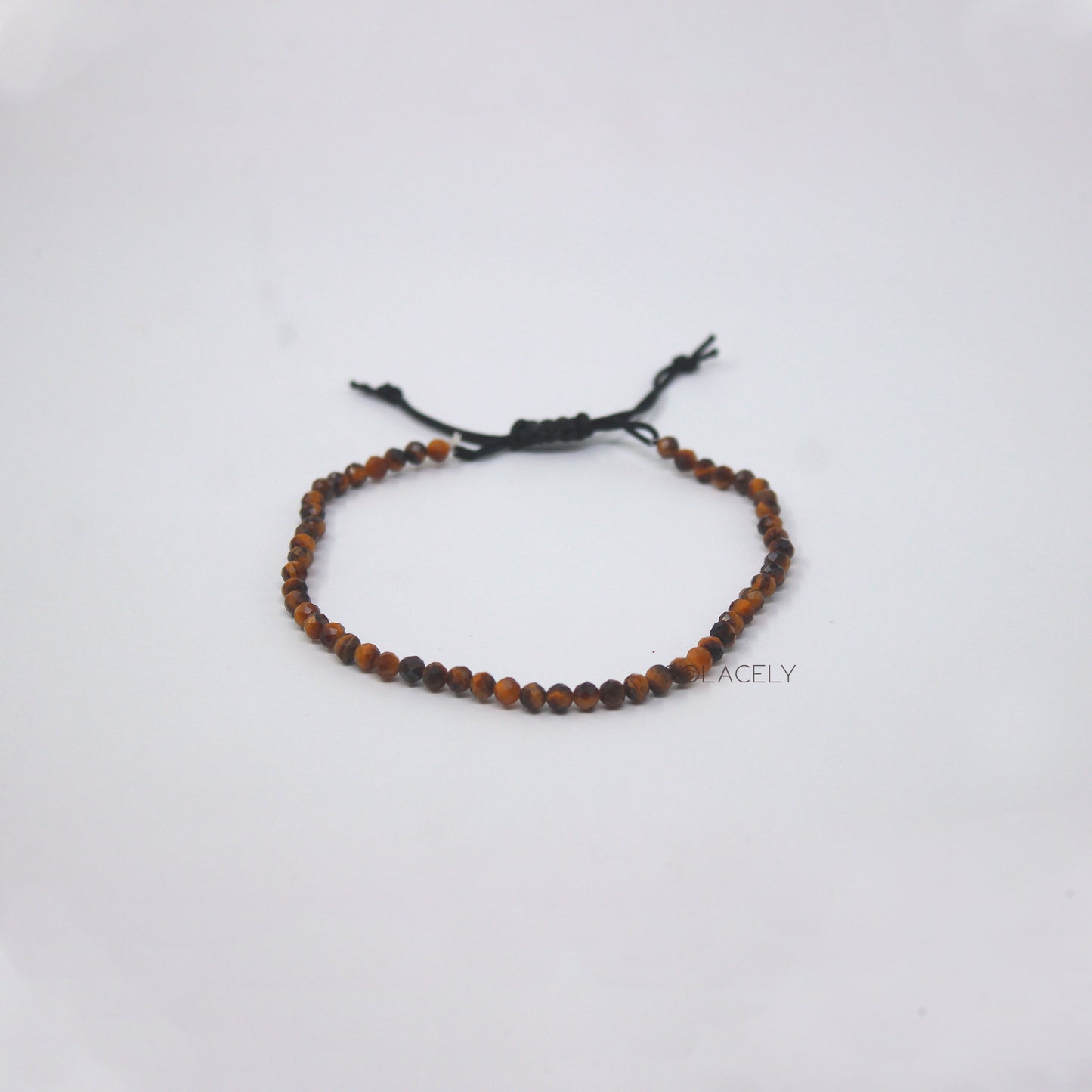 Tiger's Eye Anklet with 4mm Faceted Beads