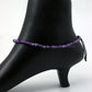 Amethyst Anklet with 4mm Faceted Beads