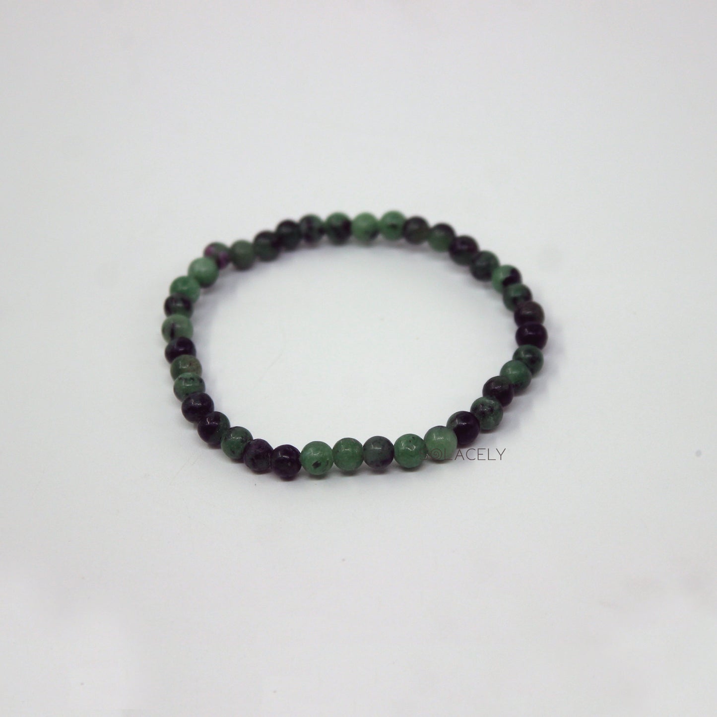 Ruby Zoisite Bracelet - 4mm Beads