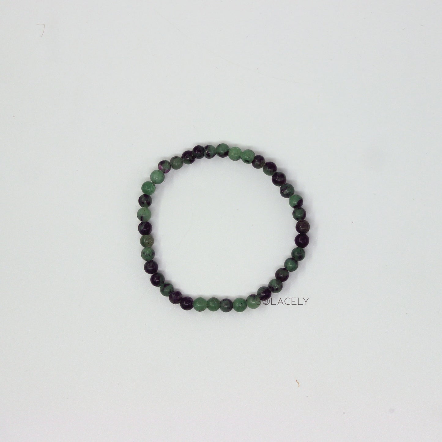 Ruby Zoisite Bracelet - 4mm Beads