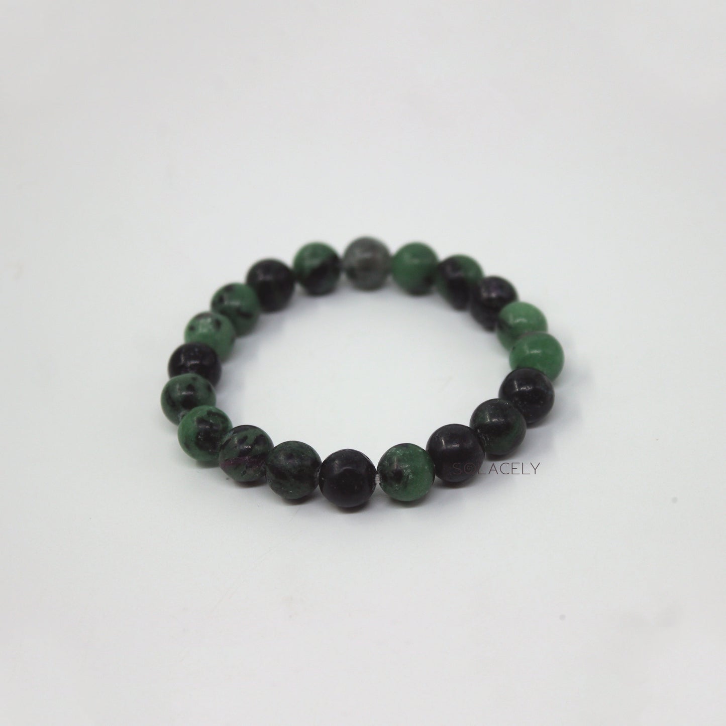 Ruby Zoisite Bracelet - 8mm Beads