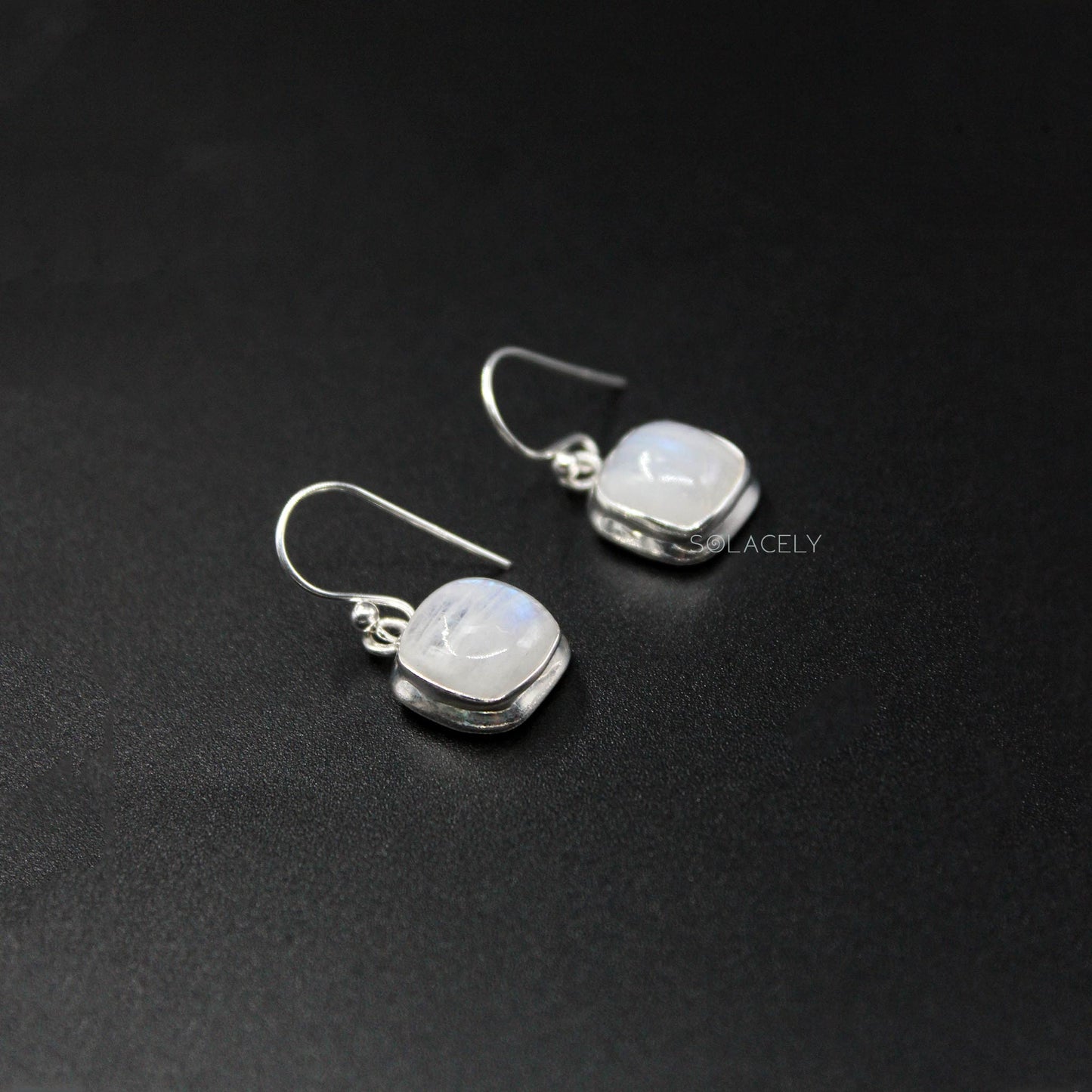 Moonstone Sterling Silver Crystal Earrings