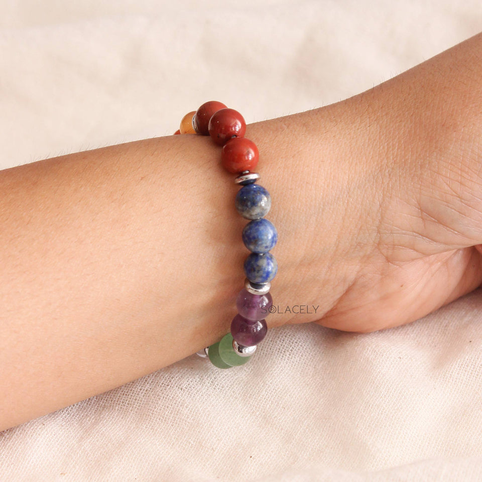 Seven Chakra Bracelet - 8mm Beads