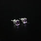 Dainty Amethyst Sterling Silver Stud Earrings