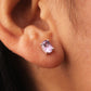 Dainty Amethyst Sterling Silver Stud Earrings