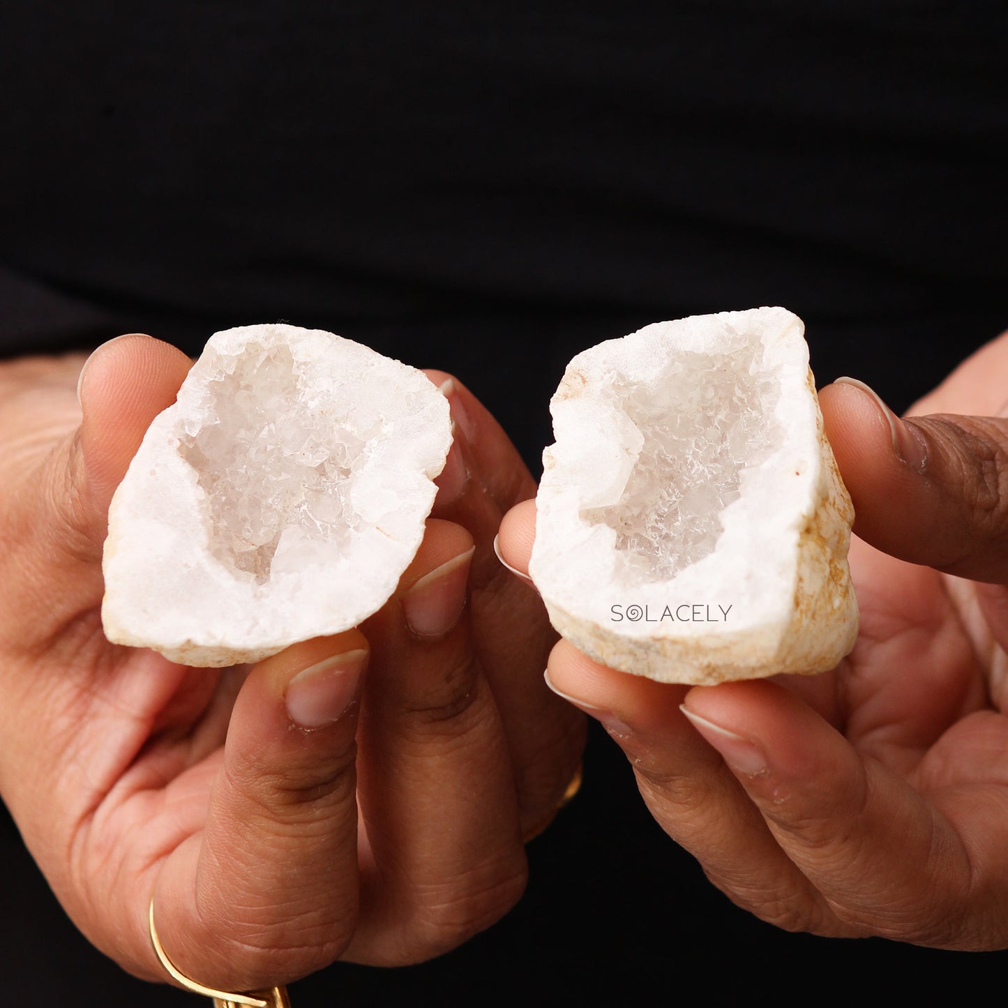 Clear Quartz Mini Geodes (Wish Stones)