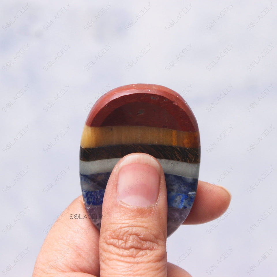 Seven Chakra Worry Stone