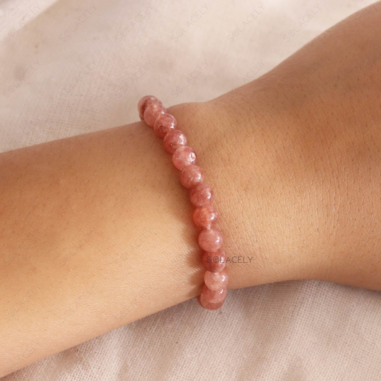 Sunstone Crystal Bracelet - 6mm Beads