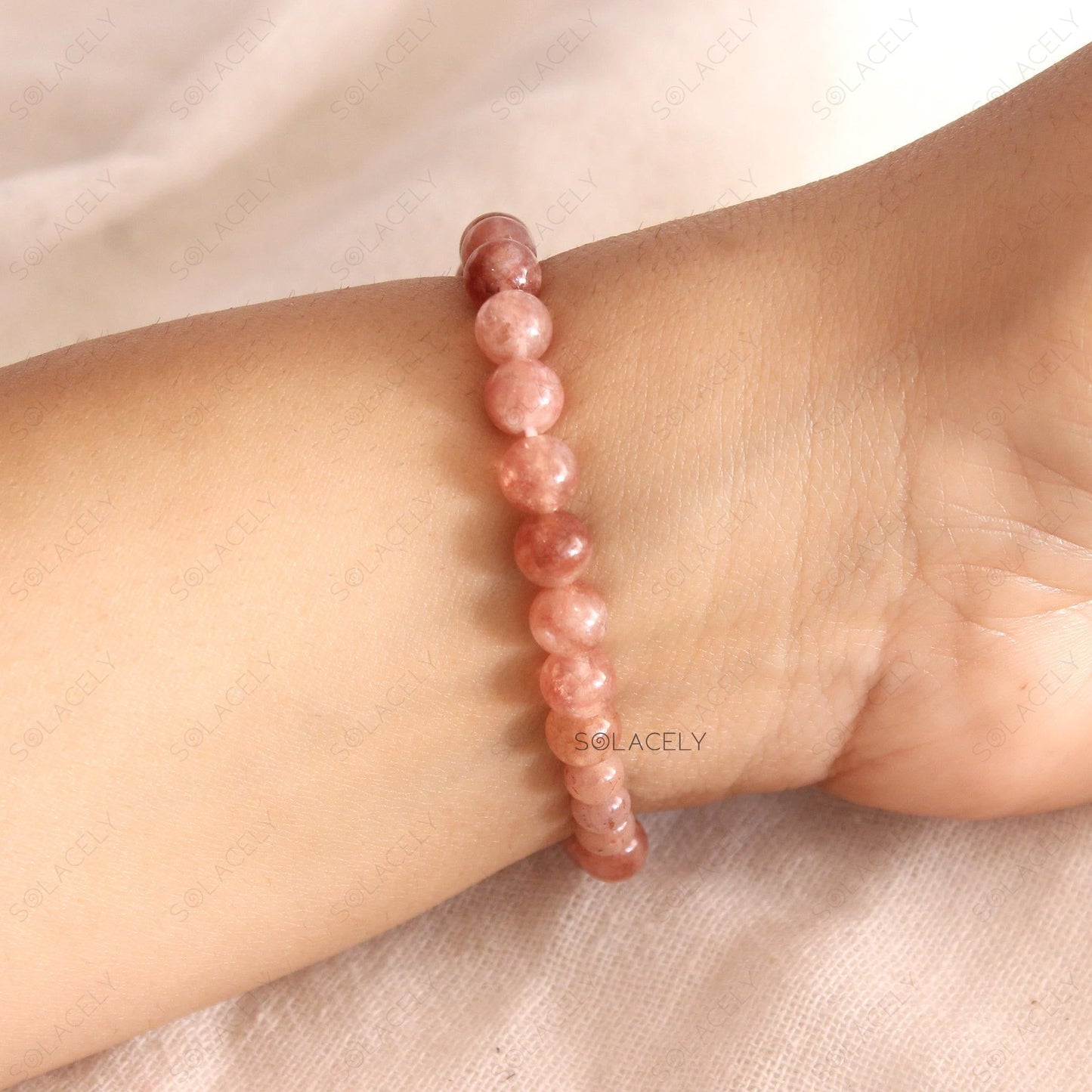 Sunstone Crystal Bracelet - 6mm Beads