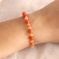 Red Carnelian Crystal Bracelet - 6mm Beads