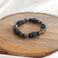 Triple Protection Bracelet with Lava Stone