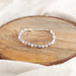 Angelite, Rose Quartz, and Moonstone Beaded Bracelet - Adjustable