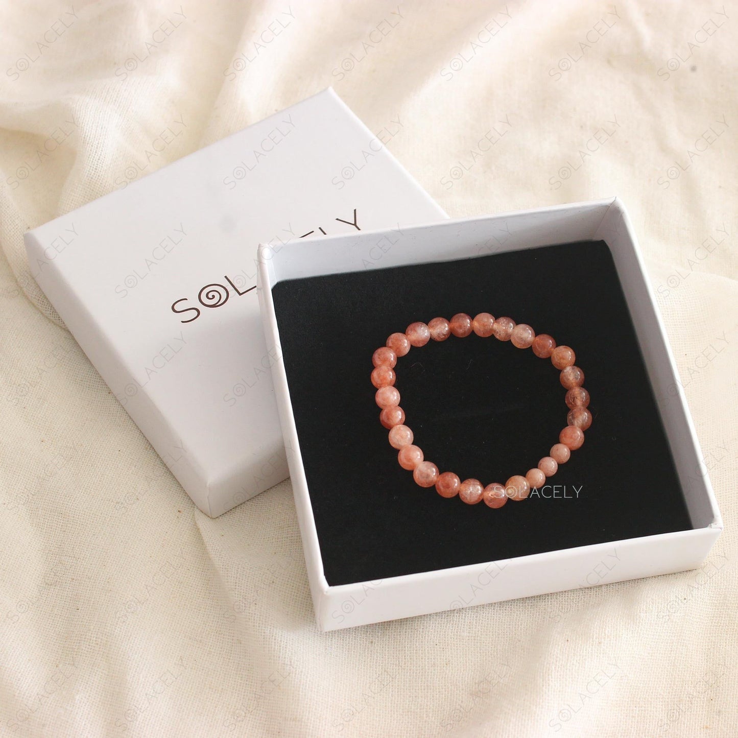 Sunstone Crystal Bracelet - 6mm Beads