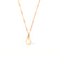 rose gold moonstone pearl shape necklace