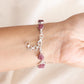 adjustable crystal bracelet ruby 