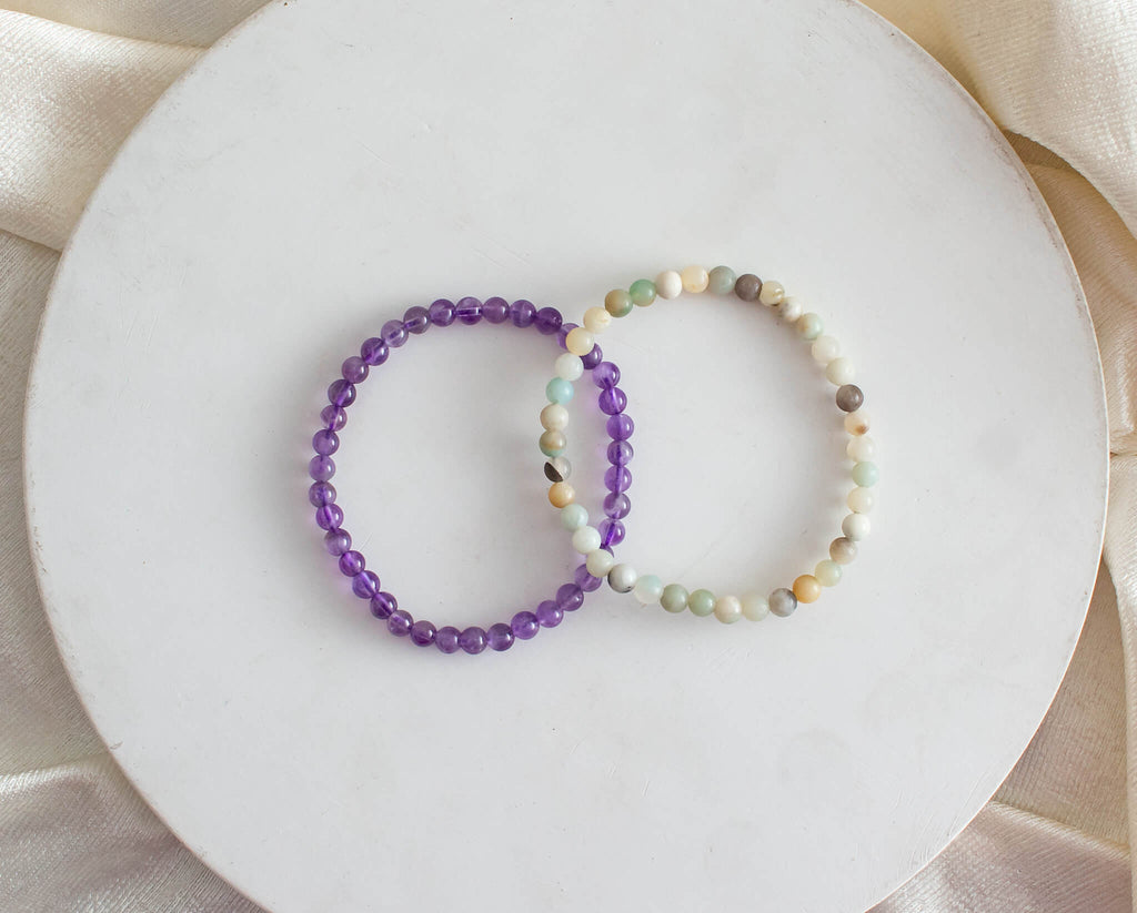 Calming Anger Bracelet Set 4mm Beads