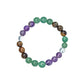 Amethyst, Green Aventurine, Tiger's Eye, and Clear Quartz combination bracelet