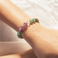 amethyst, green aventurine,, tigers eye and clear quartz bracelet