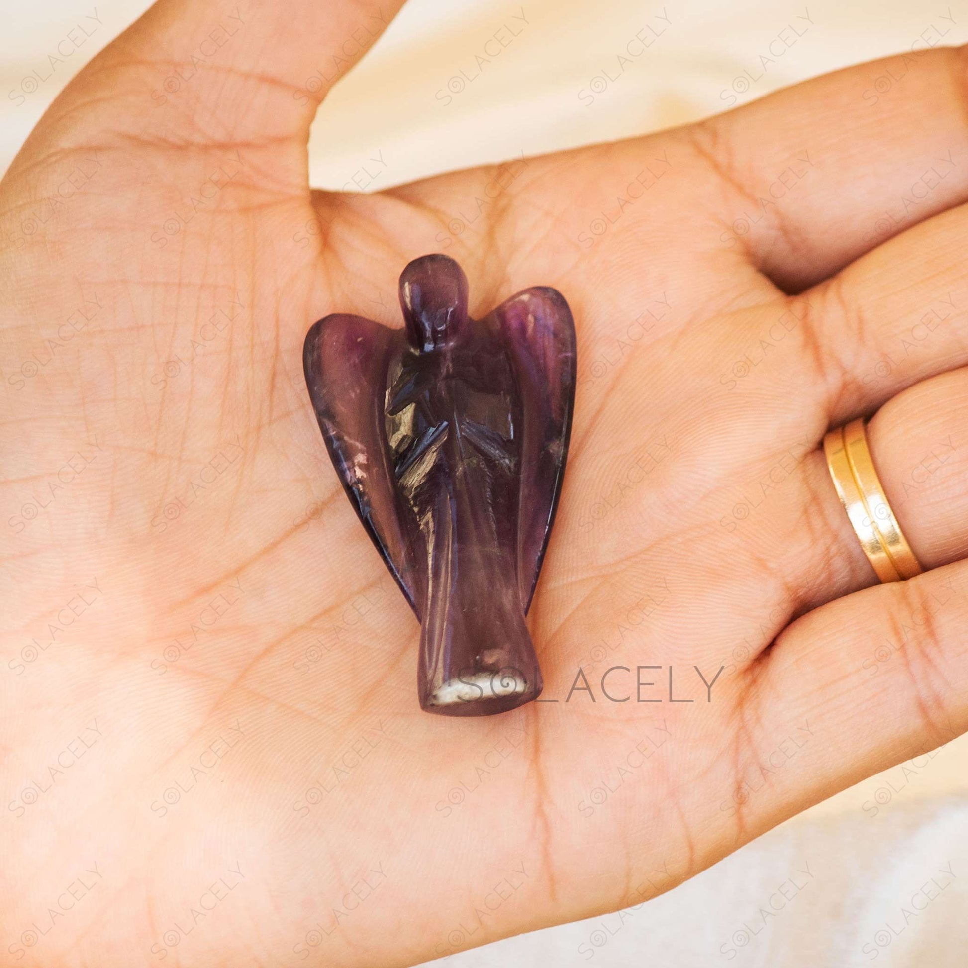 amethyst angelic crystal charm