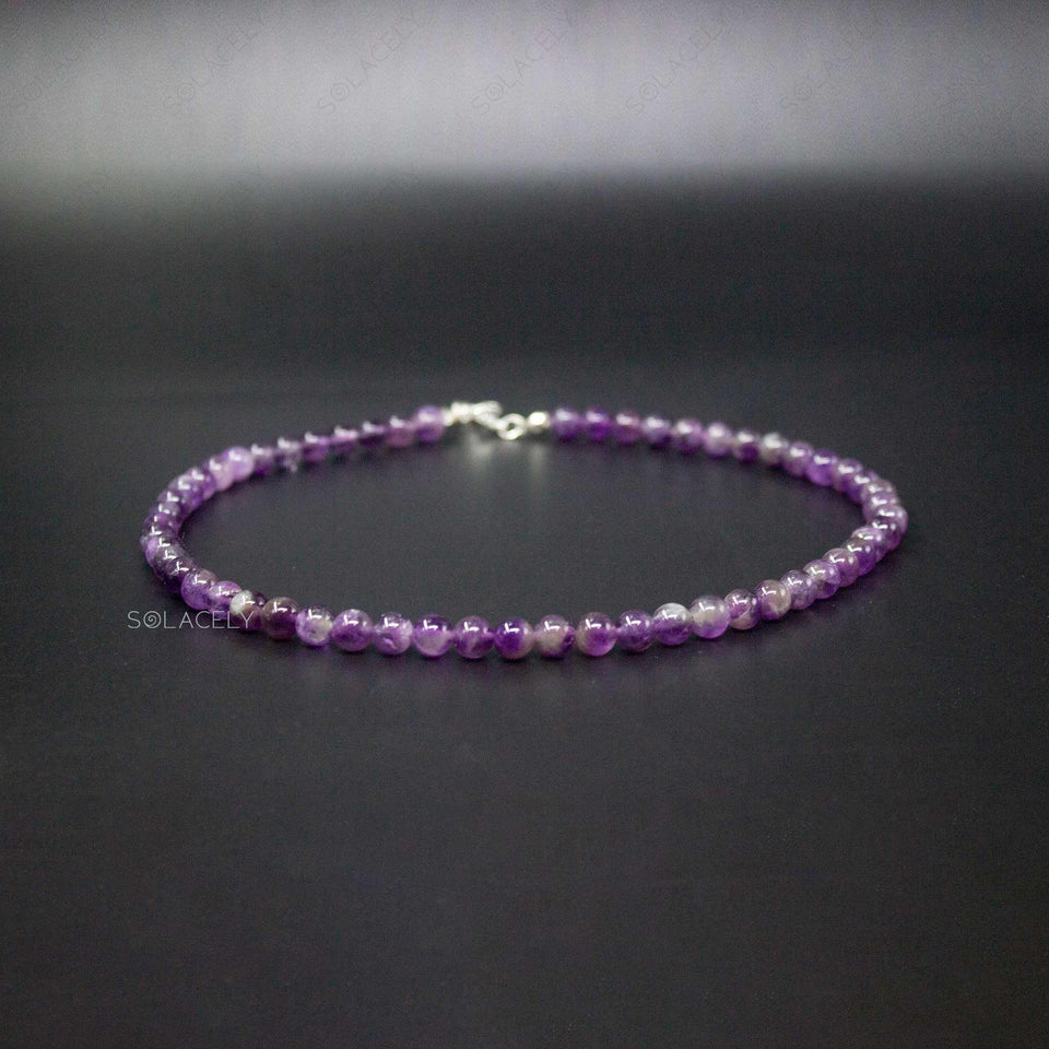 amethyst beaded necklace