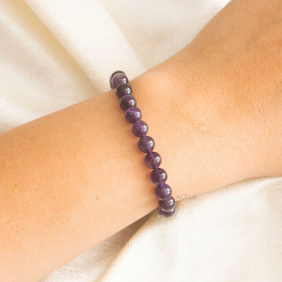 amethyst bracelet 6mm