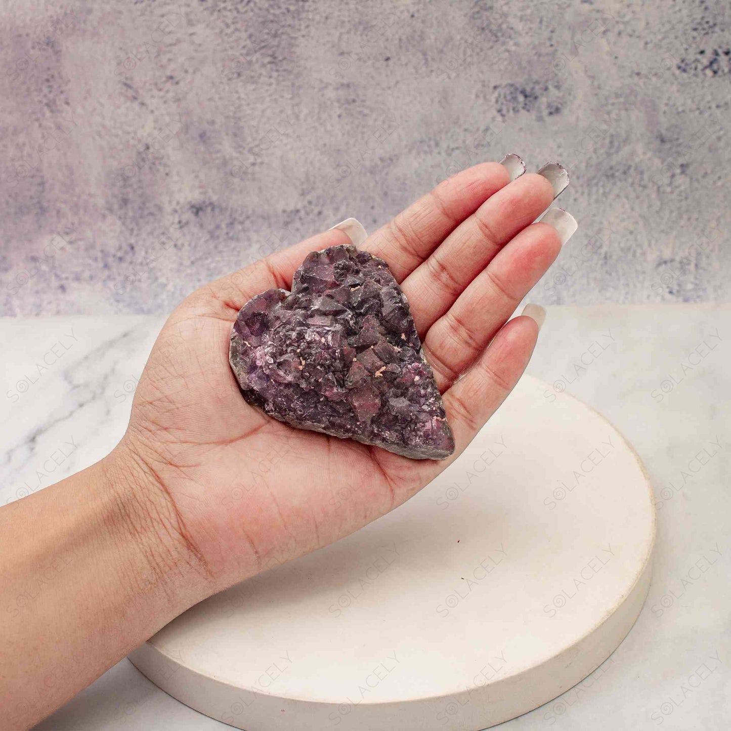 amethyst cluster heart