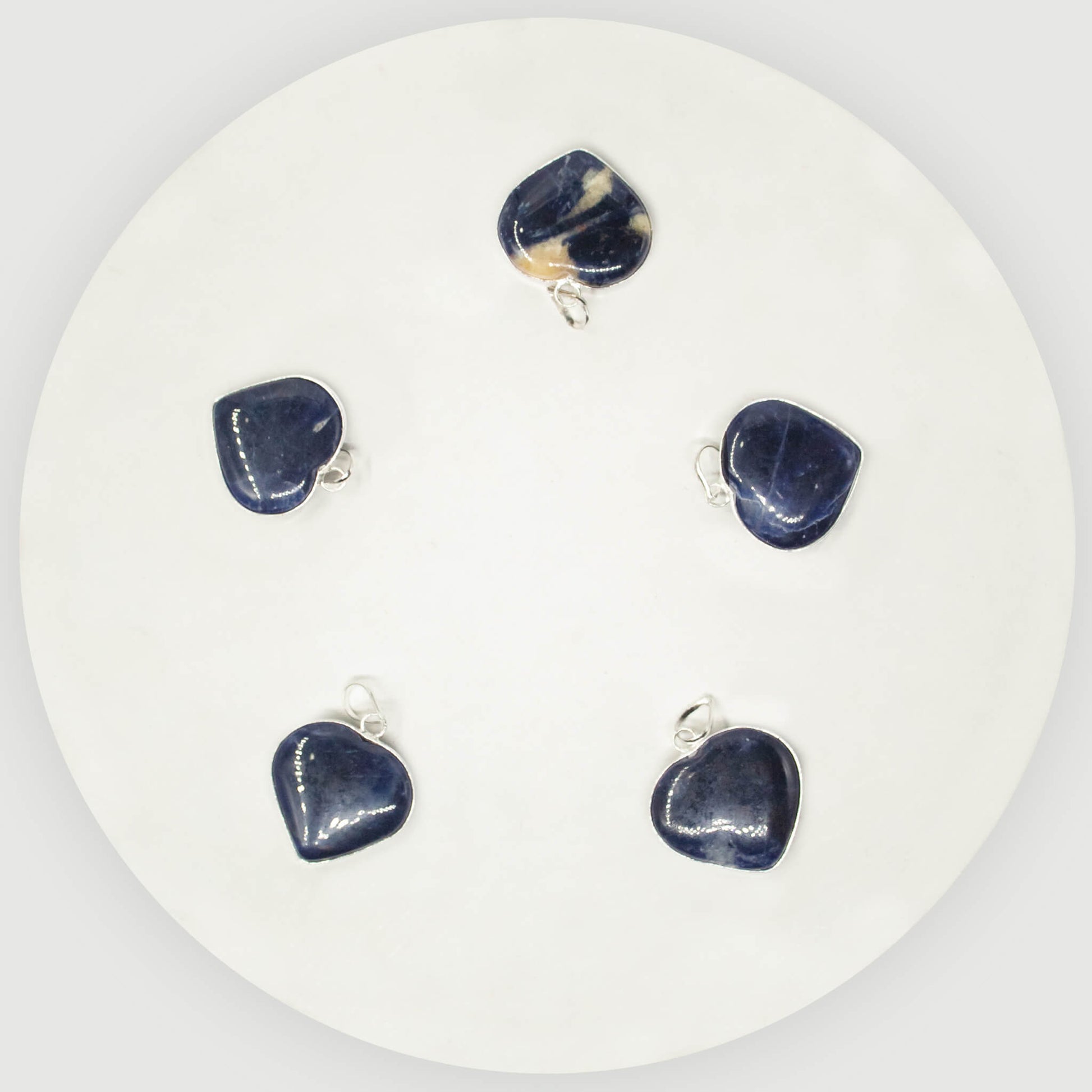 sodalite heart shaped pendant