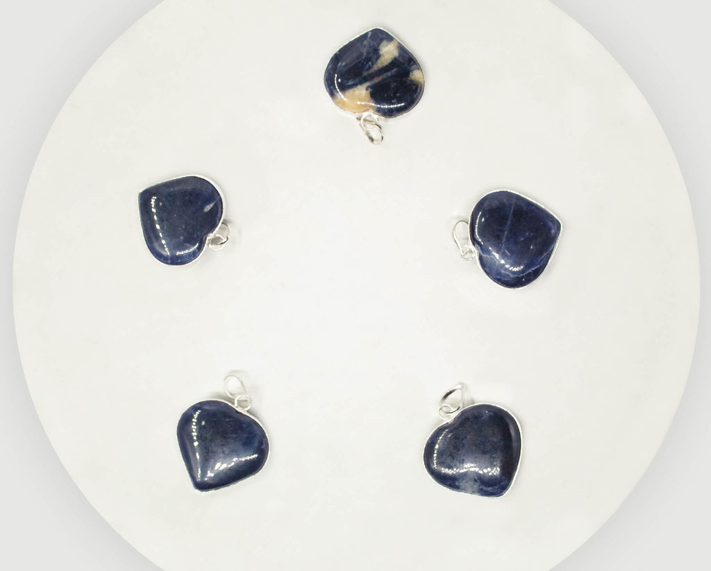 sodalite heart shaped pendant