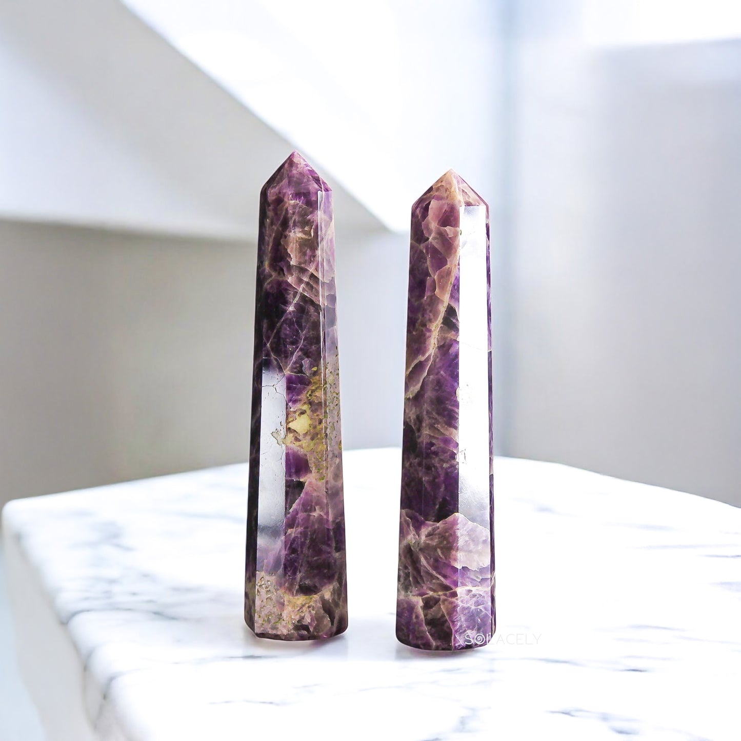 Natural Amethyst Crystal Wand/Tower