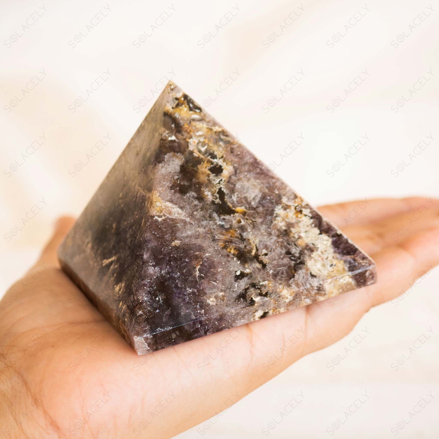 amethyst pyramid 3 inch natural