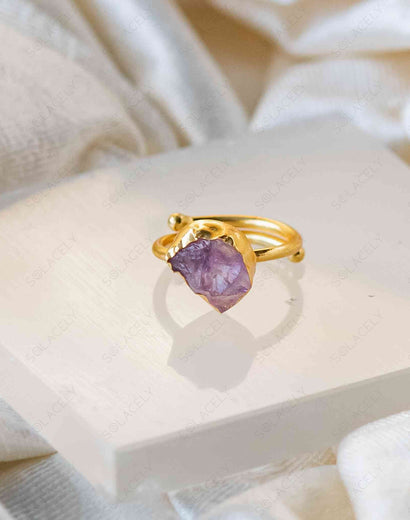 Crystal Rings Made From Natural Crystal Stones - Solacely