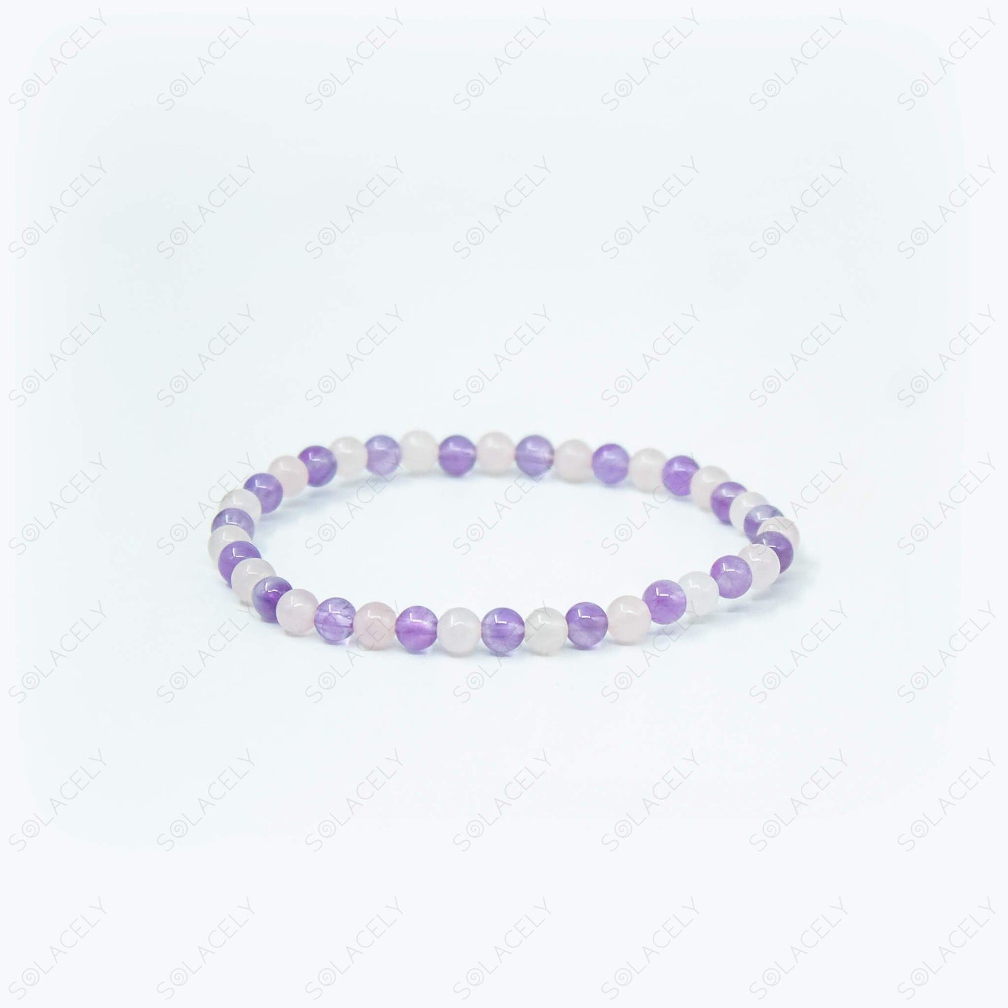 rose quartz and amethyst bracelet