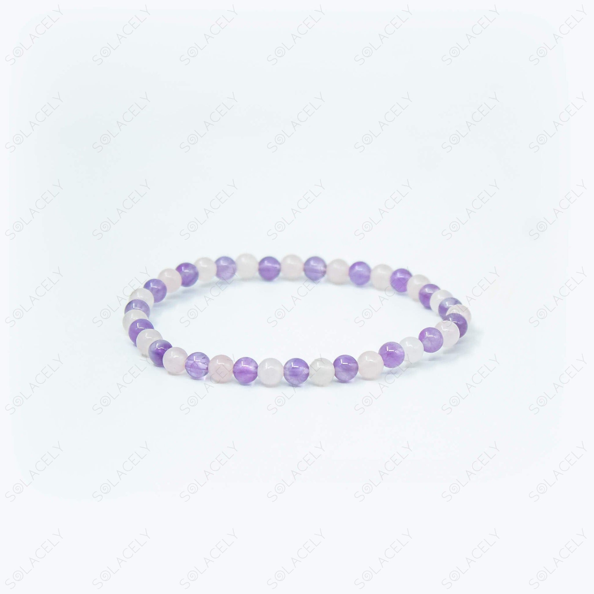 rose quartz and amethyst bracelet