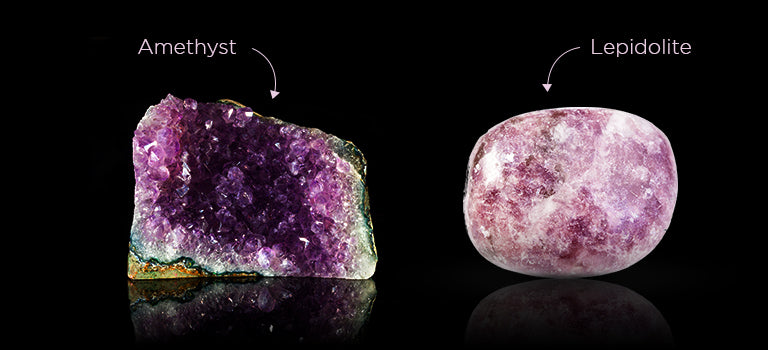 amethyst and lepidolite combination