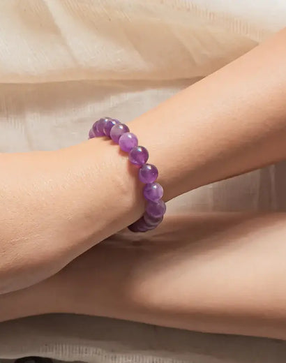 amethyst bracelet with 8mm beads