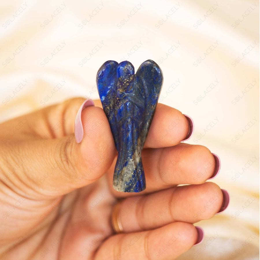 angel shaped lapis lazuli crystal