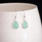 aqua chalcedony sterling silver drop earrings