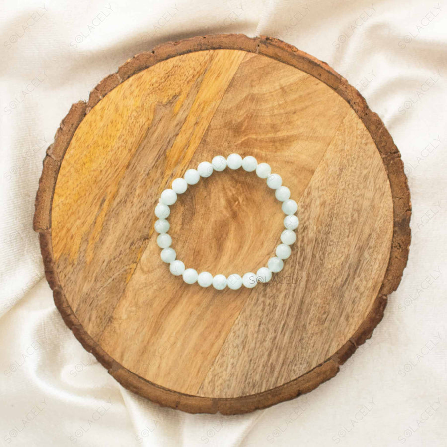 beautiful 6mm aquamarine bracelet for soothing style