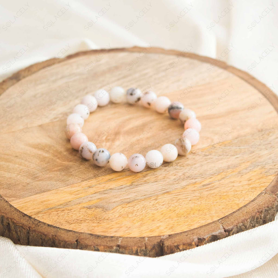 beautiful pink opal bracelet for graceful wear