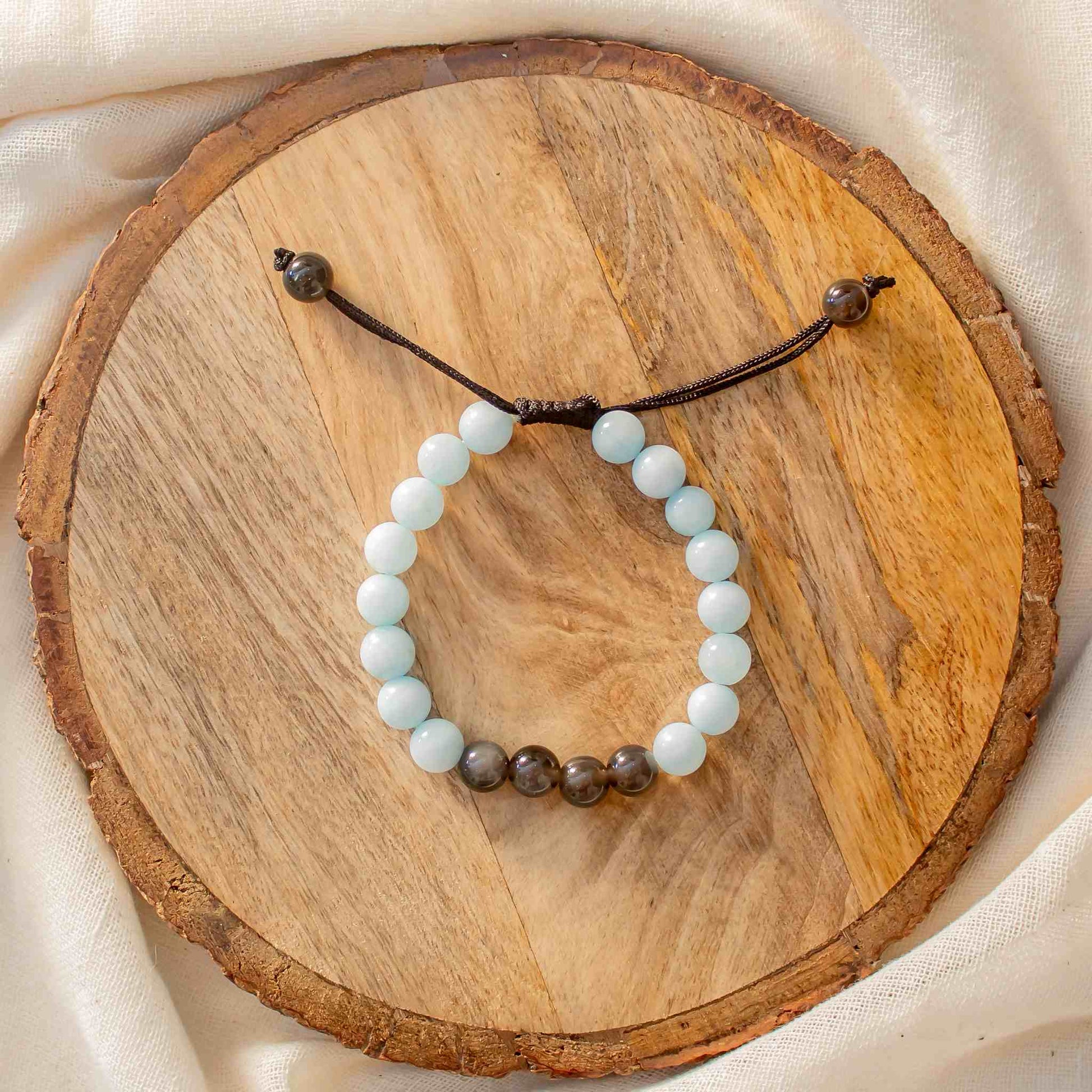 aquamarine cute couple bracelet
