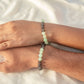 black obsidian and green aventurine adjustable couple bracelet