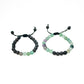black obsidian and rainbow fluorite adjustable bracelet set
