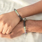 black obsidian and rainbow fluorite adjustable couple bracelet