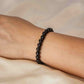 black obsidian faceted bracelet
